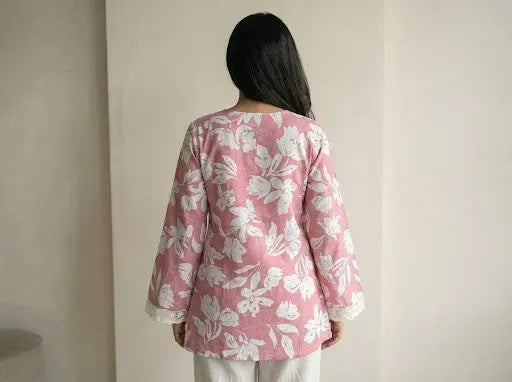 Ginni Bell Sleeves Short Kurti - kalyanja